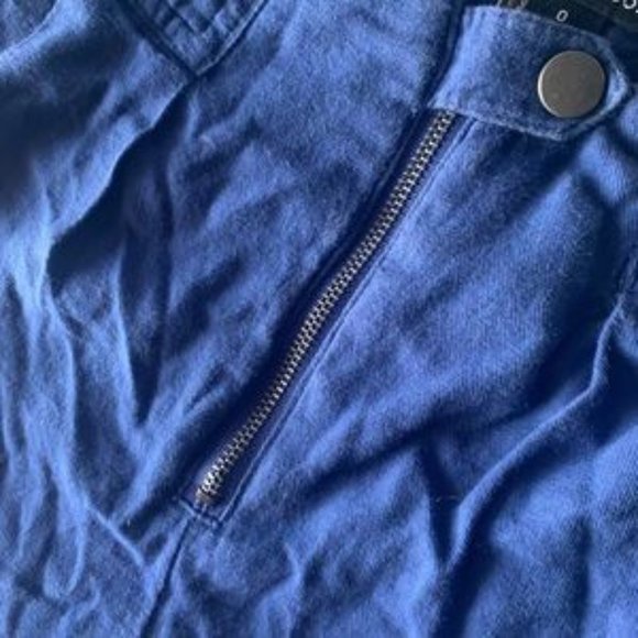 Blue Zipper Decal loose fit short shorts, 0, syle - Picture 4 of 11